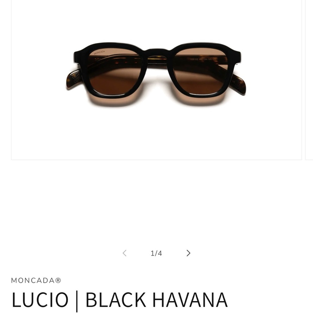 Moncada “Lucio” Sunglasses Black Havana new